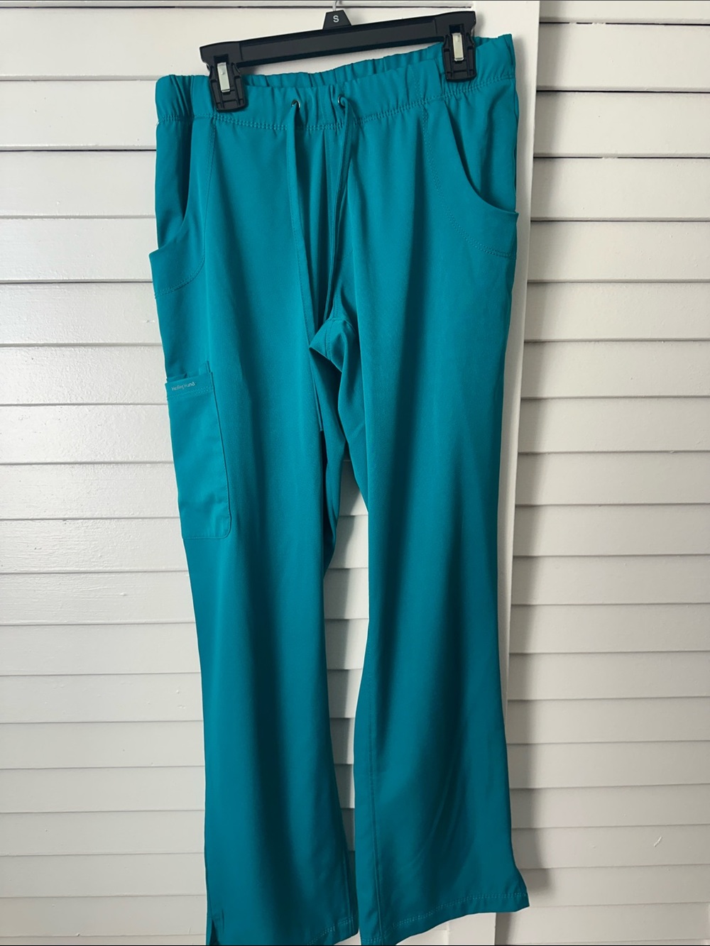 Healing hands Teal Straight-Leg Scrub Pants